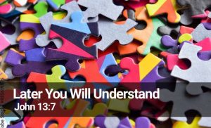 Read more about the article Later you will understand (John 13:7)