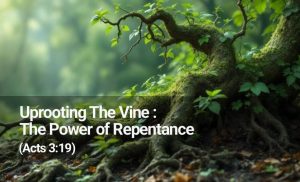 Read more about the article Uprooting The Vine : The Power of Repentance (Acts 3:19)